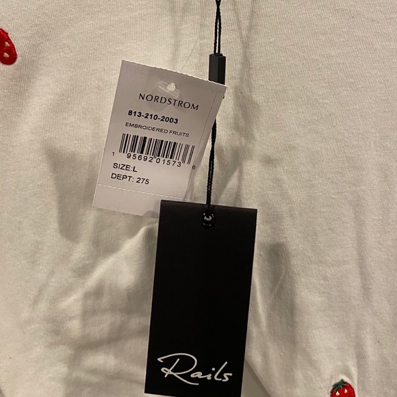 rails embroidered fruits top size large - Picture 2 of 2